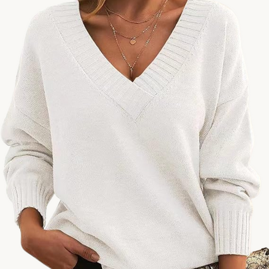 EB |Pullover mit V-Ausschnitt für Frauen