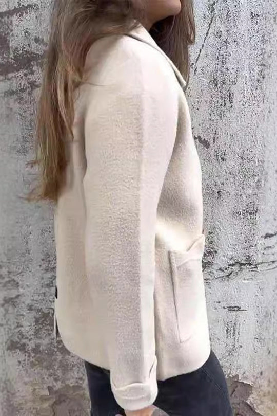 EB | Farbe Revers Reißverschluss Tasche Freizeitjacke