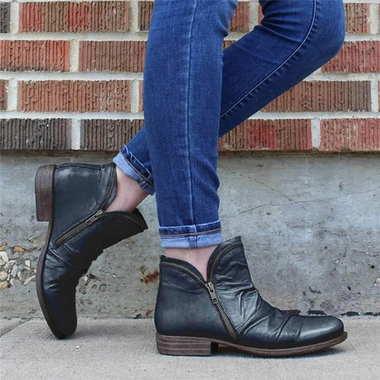 Damenstiefel mit doppeltem Reißverschluss EB EB