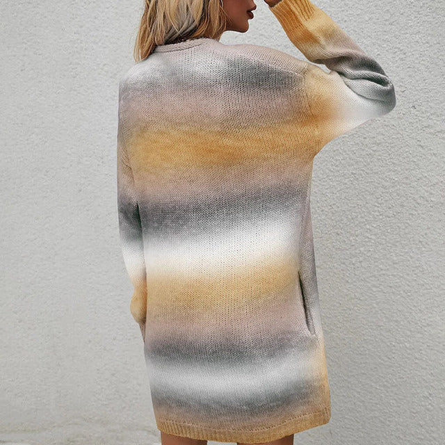 EB | Strick-Strickjacke Im Weichen Farbverlauf Design