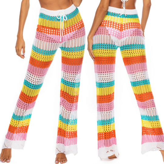 Damen luftige gehäkelte Strandhose EB
