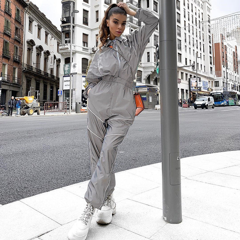 Damen Sportliche Jogginghose im modernen Schnitt mit kontrastierenden Nähten EB