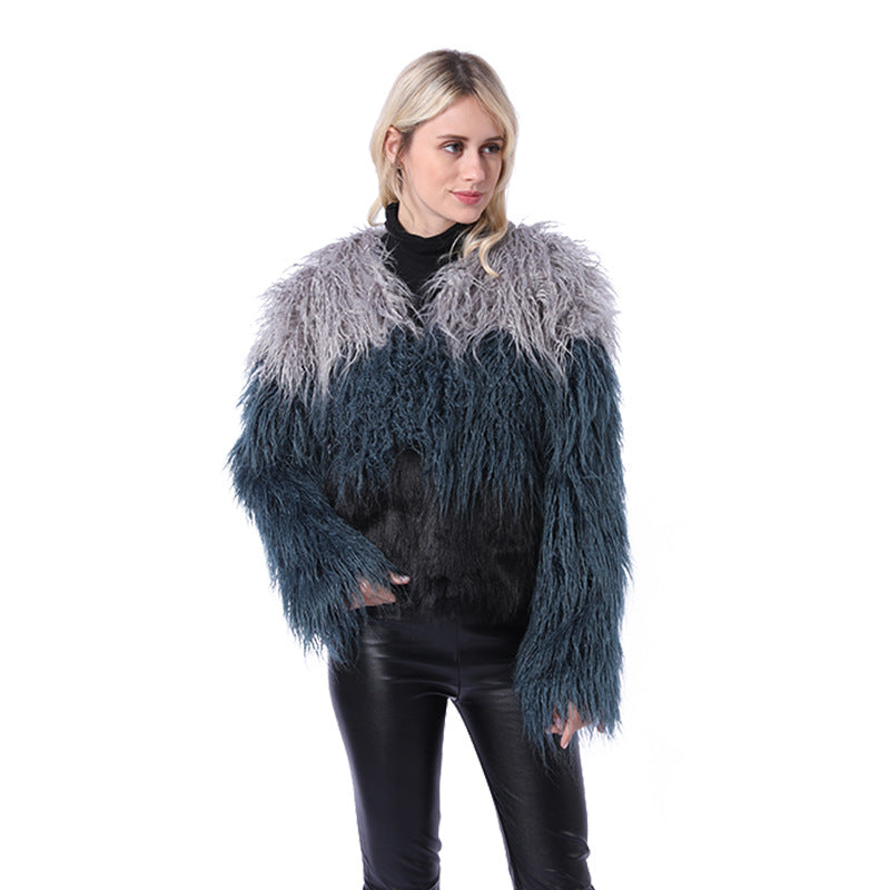 Damen Extravagante Kunstpelzjacke mit federleichtem Design und modischem Schnitt EB