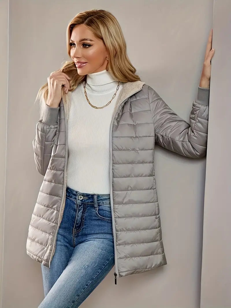 EB | Fleece Gefütterte Jacke mit Reißverschluss