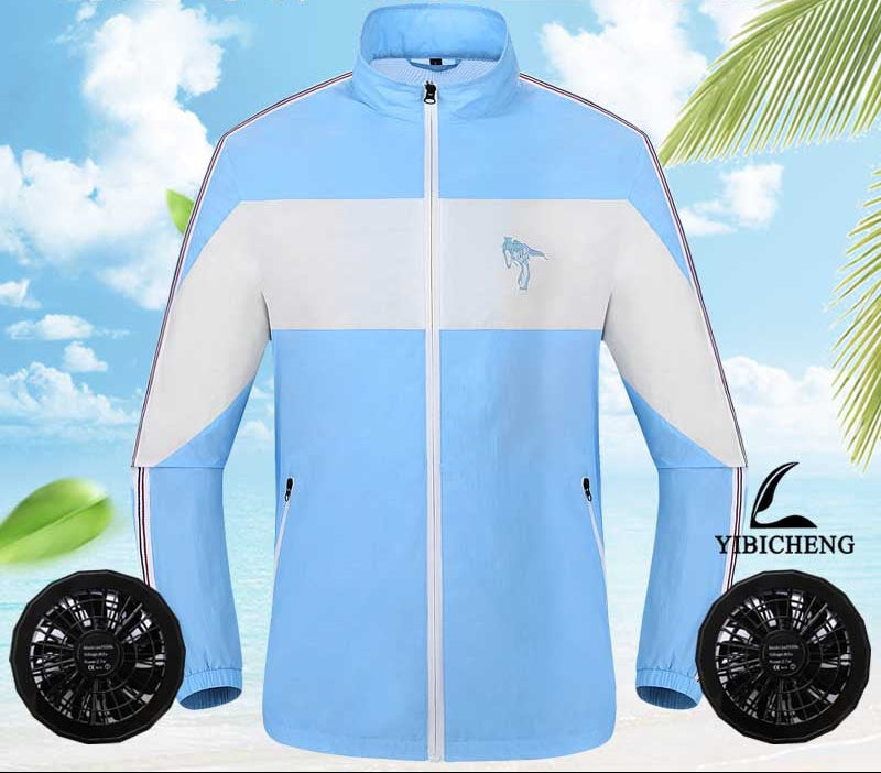 Unisex nan leichte ventilierte Arbeitsjacke mit integrierten Lüftern R&B