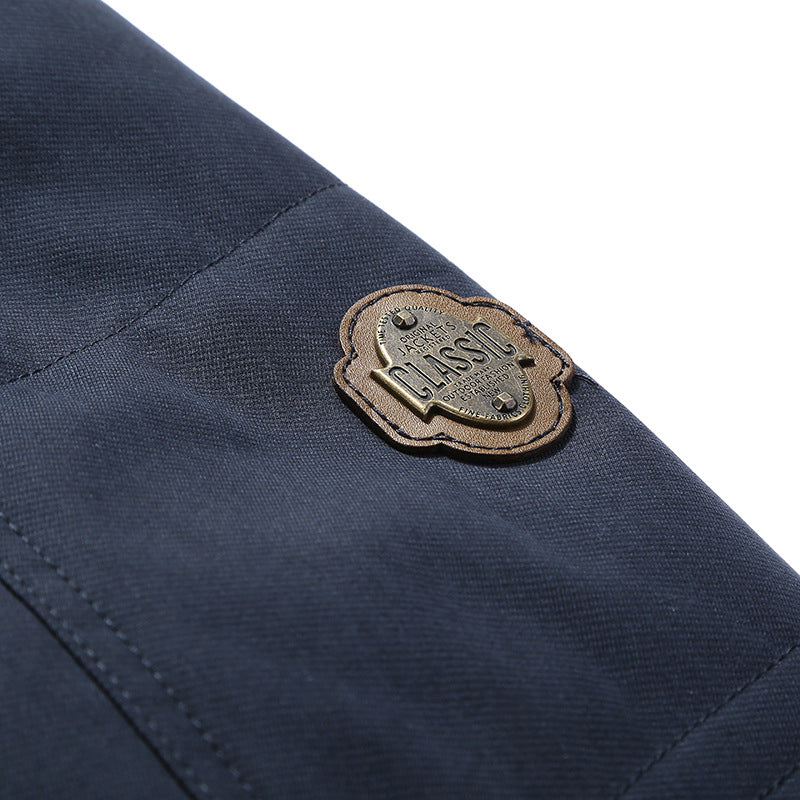 Herren Wasserabweisende gefütterte Parka mit Kapuze Thermofutter und Mehreren Taschen EB