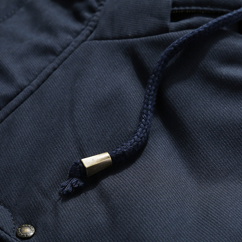 Herren Wasserabweisende gefütterte Parka mit Kapuze Thermofutter und Mehreren Taschen EB