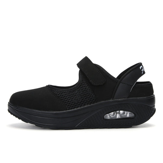 Damen Bequeme Mary Janes mit atmungsaktivem Netzmaterial EB