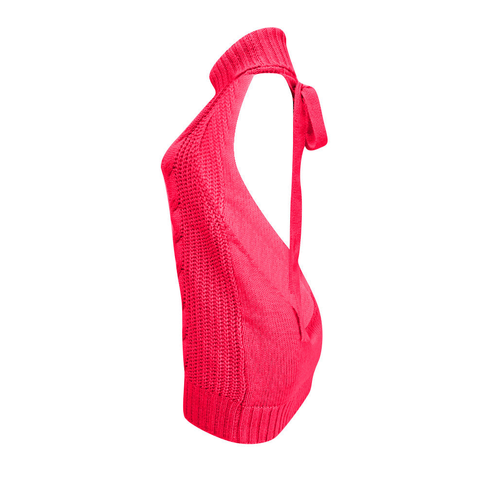 Damen Strickkleid mit tiefem Rollkragen und trendigem Rückenausschnitt EB