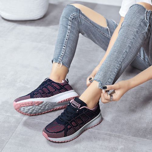 Damen Atmungsaktive Lauf-Sneaker mit flexibler Sohle und gemütlicher Dämpfung EB