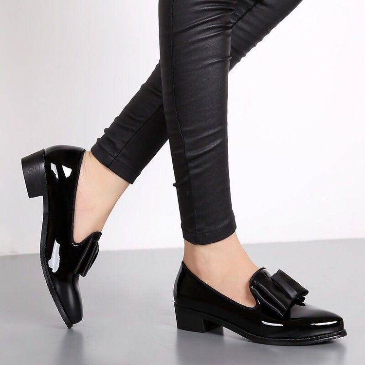 Damen elegante Slipper mit dekorativem Schleifendetail EB