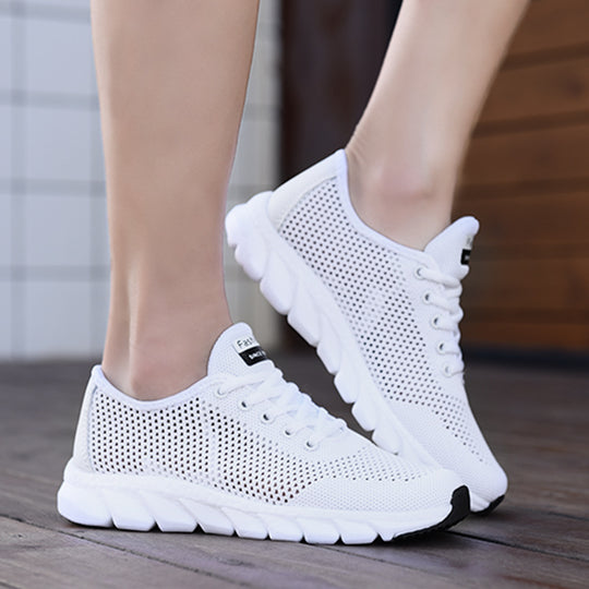 Damen nan leichte Netz-Freizeitsneaker mit perforiertem Obermaterial und flexibler Wellenlaufsohle EB