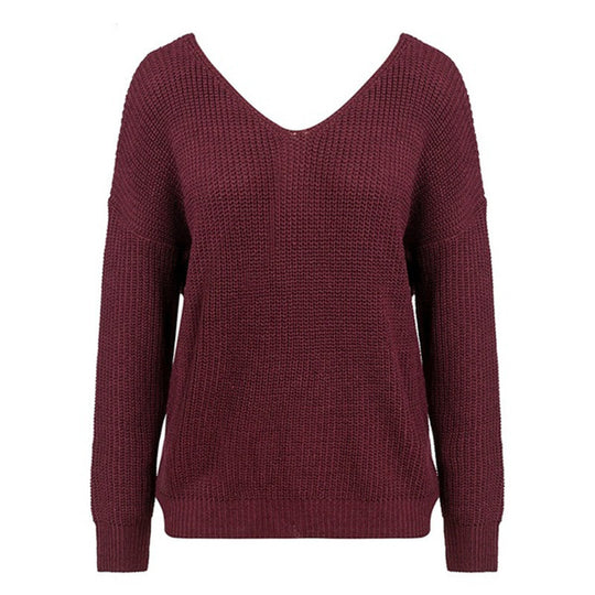 Damen Strickpullover mit Twist-Detail und Perlenbesatz EB