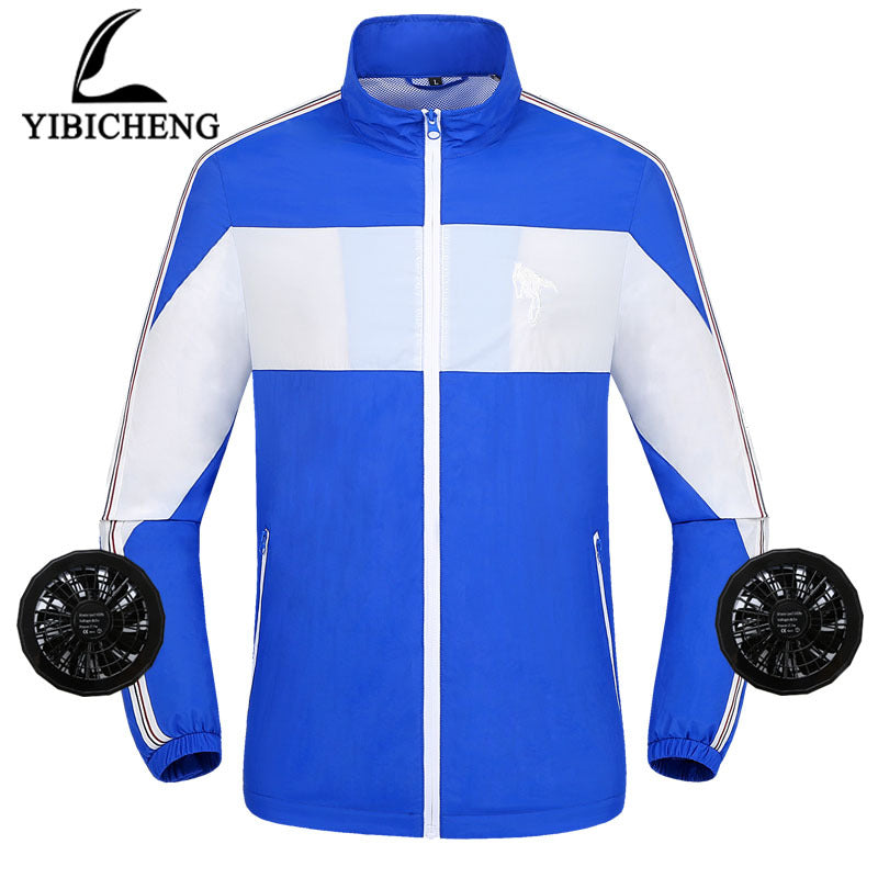 Unisex nan leichte ventilierte Arbeitsjacke mit integrierten Lüftern R&B