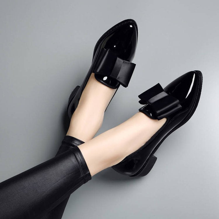 Damen elegante Slipper mit dekorativem Schleifendetail EB