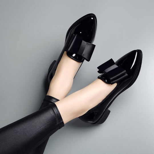 Damen elegante Slipper mit dekorativem Schleifendetail EB