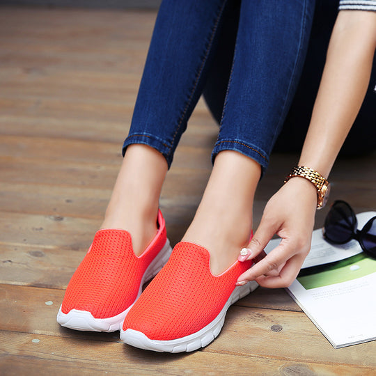 Damen Komfortable Slip-On Sneakers aus atmungsaktivem Mesh-EB