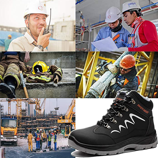 Sicherheit Ankle Schuhe Anti-smashing Stahl Kappe Kappe Stiefel Männer Bau Arbeit stiefel EB