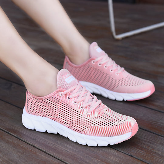 Damen nan leichte Netz-Freizeitsneaker mit perforiertem Obermaterial und flexibler Wellenlaufsohle EB