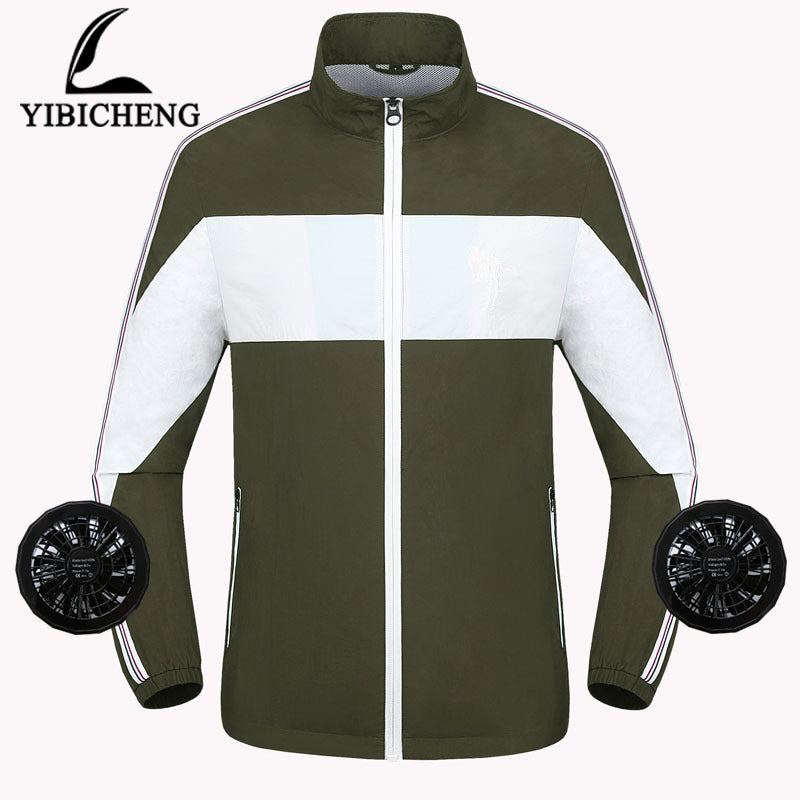 Unisex nan leichte ventilierte Arbeitsjacke mit integrierten Lüftern R&B