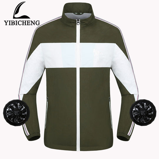 Unisex nan leichte ventilierte Arbeitsjacke mit integrierten Lüftern R&B