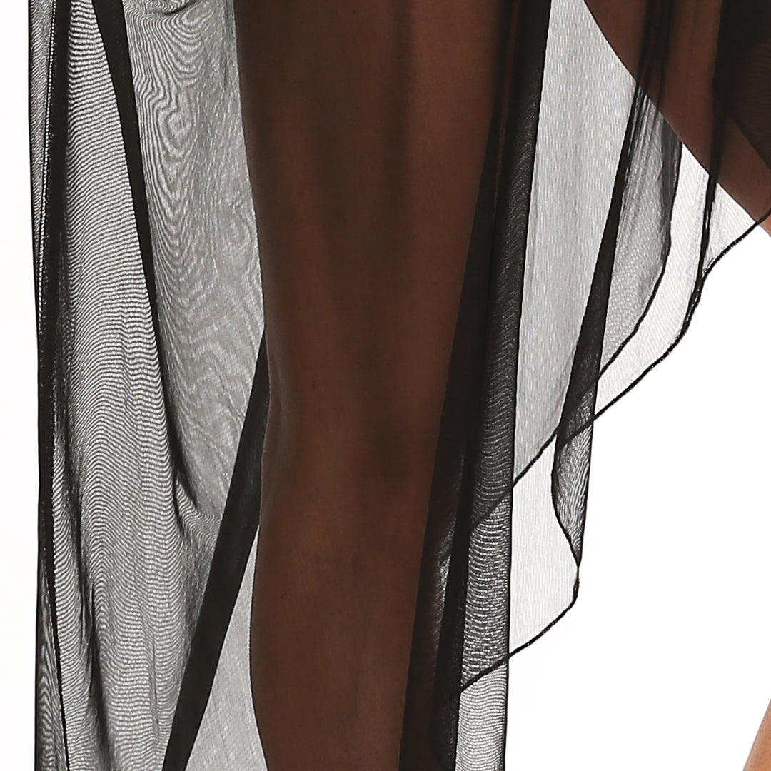 Damen transparenter Strandüberwurf mit fließendem Design EB