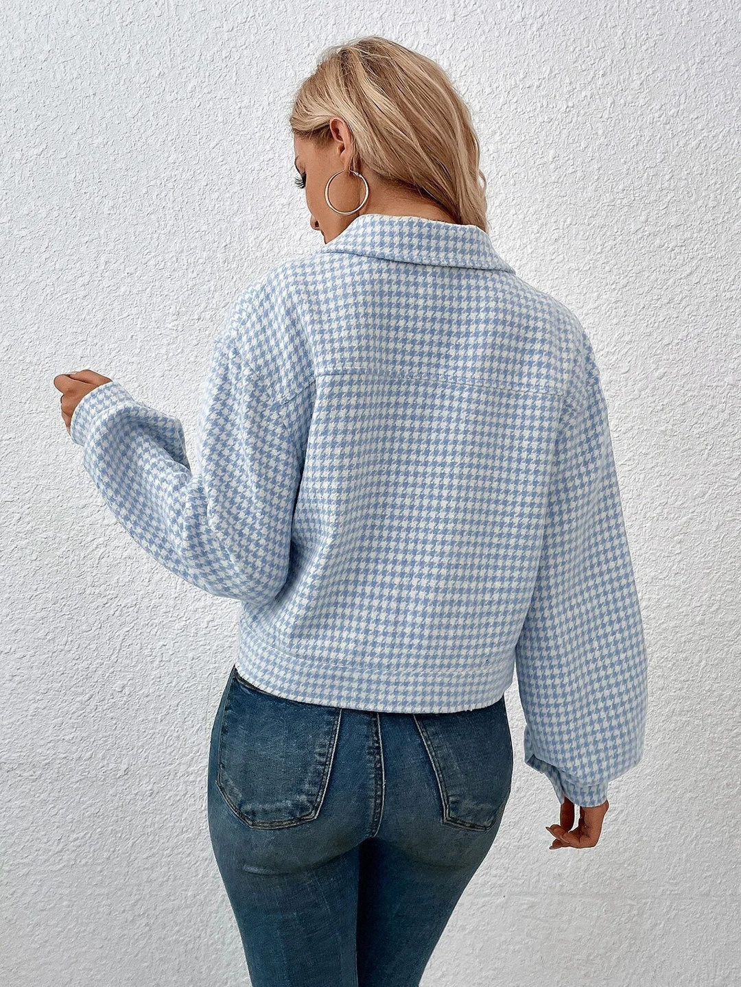 EB | Klassische Hahnentrit-jacke Elegant und Modern Perfekt für Den Alltag