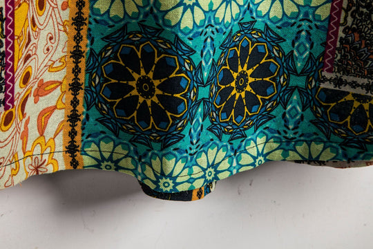 Herren Kurzarmhemd mit kreativem Patchwork-Design EB