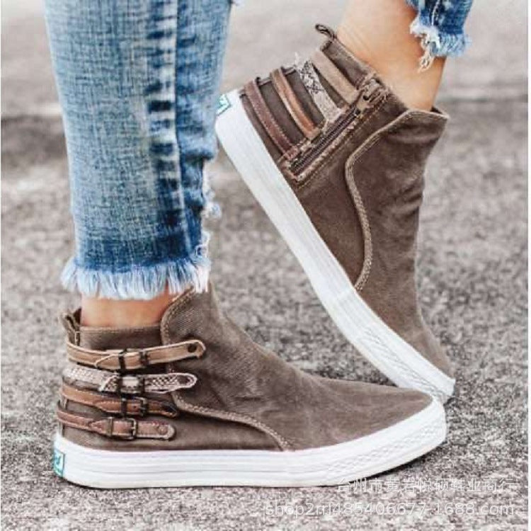 Bequeme Slip-On Canvas-Schuhe für Damen EB