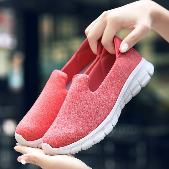 Damen Komfortable Slip-On Sneakers mit atmungsaktivem Obermaterial EB