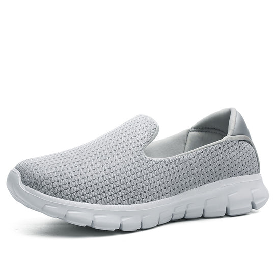 Damen nan leichter Schlupfschuh aus Strickgewebe mit flexibler Dämpfungssohle und gepolstertem Fußbett EB