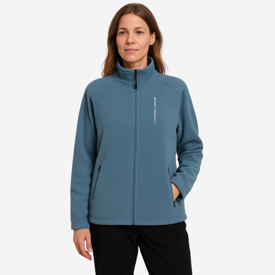EB | Damen Outdoor Fleecejacke Warm Gefüttert mit Plüschigem Innenfutter