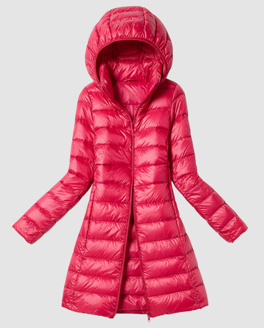 Damen Ultraleichte Daunenjacke mit Kapuze | EB