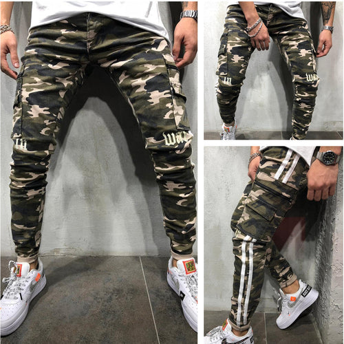 Herren Cargohose mit modernem Camouflage-Muster EB