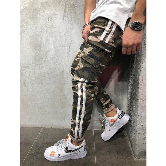 Herren Cargohose mit modernem Camouflage-Muster EB