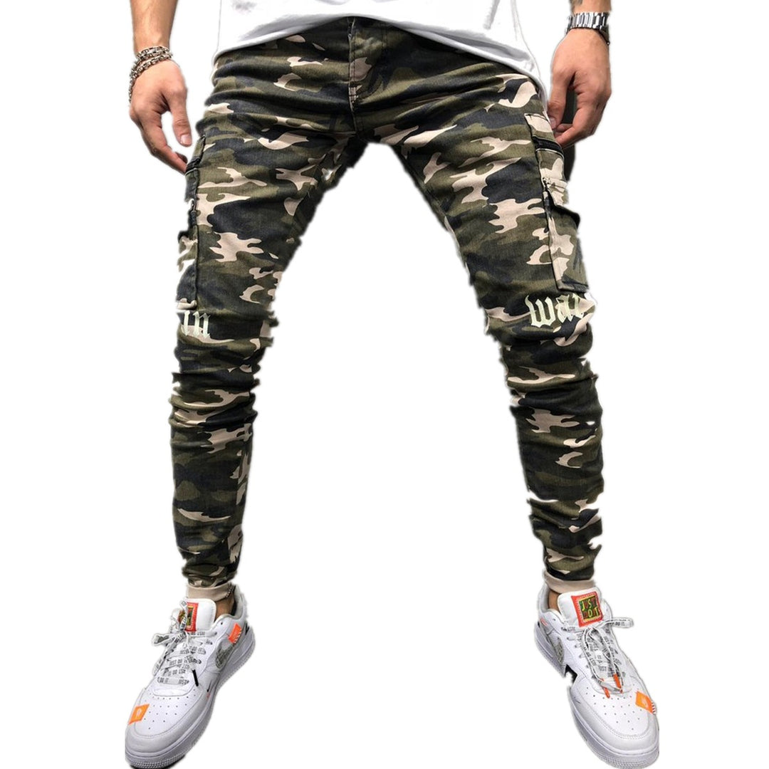 Herren Cargohose mit modernem Camouflage-Muster EB