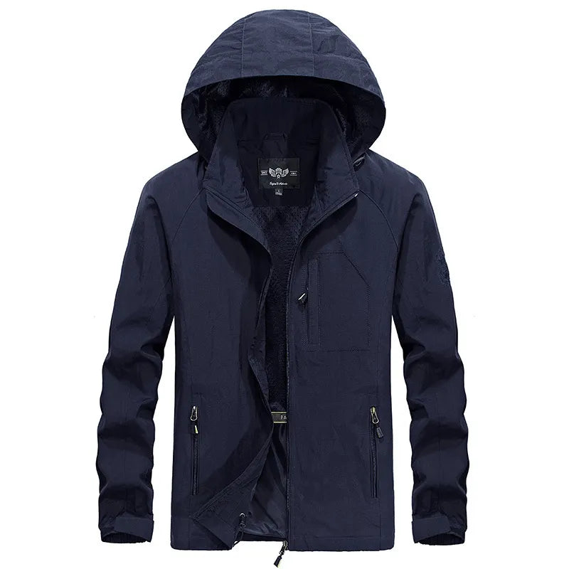 EB | Wasserdichte Outdoor Herrenjacke mit Abnehmbarem Kapuzenverband