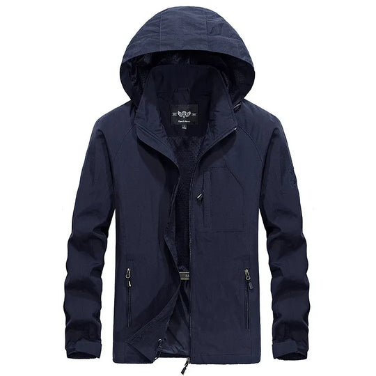 EB | Wasserdichte Outdoor Herrenjacke mit Abnehmbarem Kapuzenverband