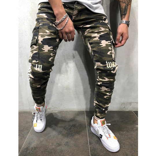 Herren Cargohose mit modernem Camouflage-Muster EB