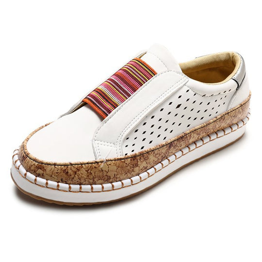 Damen bequeme Slipper mit komfortabler Korksohle und modischem Riemendesign EB