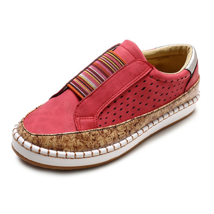 Damen bequeme Slipper mit komfortabler Korksohle und modischem Riemendesign EB