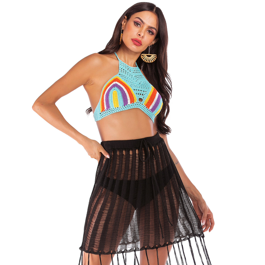 Damen gehäkeltes Crop Top EB