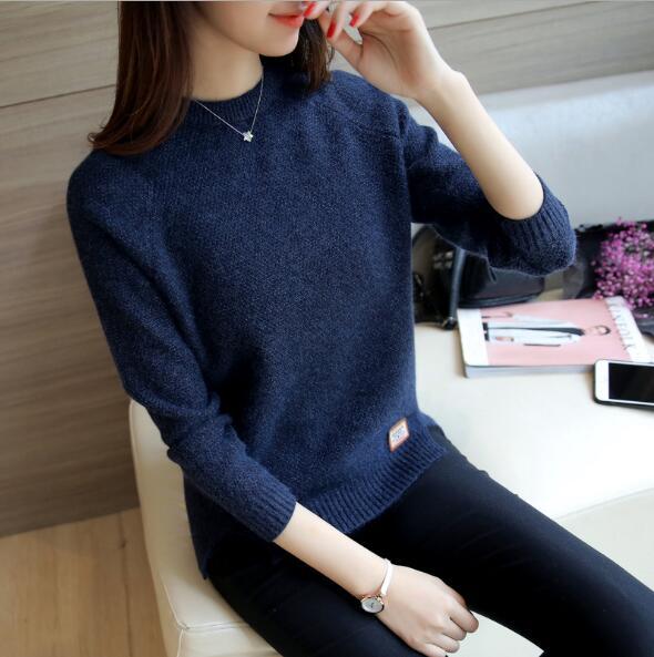 Damen eleganter Strickpullover mit strukturiertem Gewebe EB