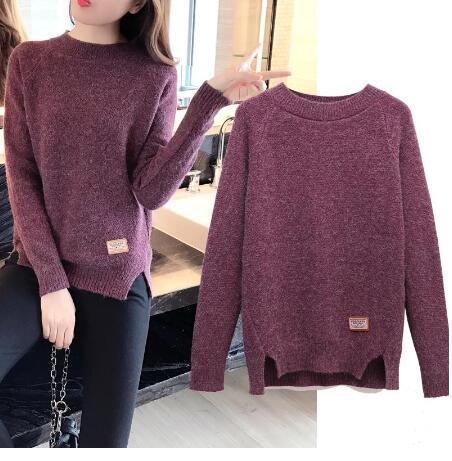 Damen eleganter Strickpullover mit strukturiertem Gewebe EB