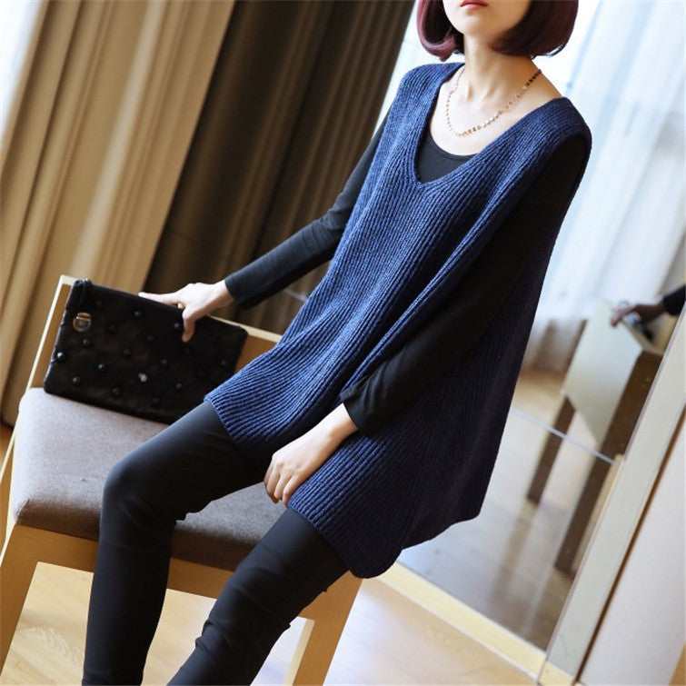 Damen Stricktop mit V-Ausschnitt und luftiger Silhouette EB