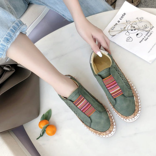 Damen bequeme Slipper mit komfortabler Korksohle und modischem Riemendesign EB