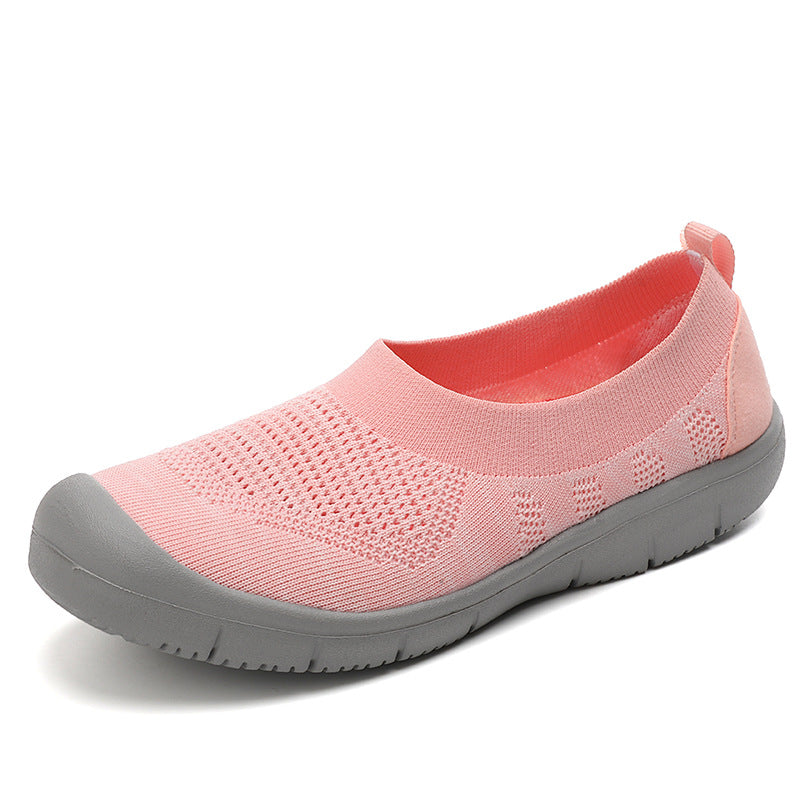 Damen nan elastische Strick-Slipper mit verstärkter Zehenkappe und rutschfester Flexsohle EB
