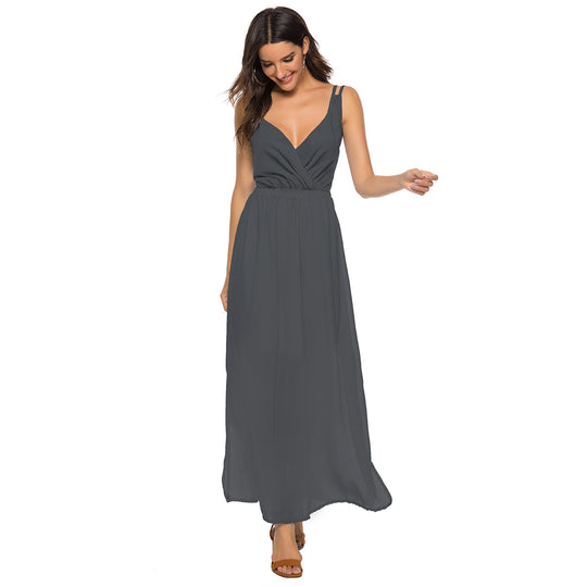 Damen Maxikleid mit elegantem Wickeldesign und schmeichelnder Silhouette EB