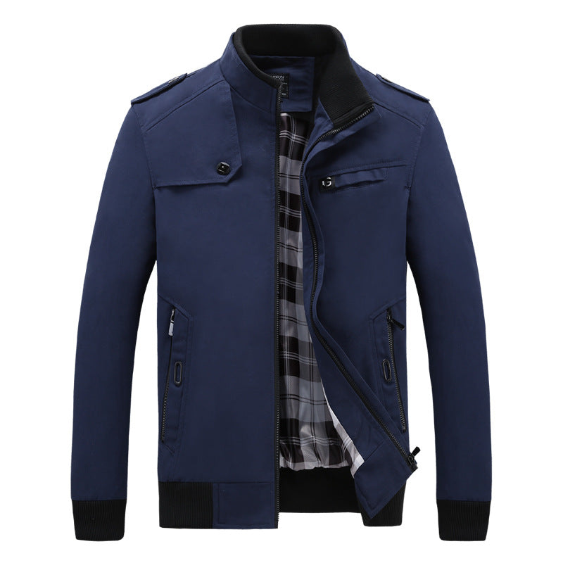 Herren stylische Freizeitjacke im modernen Biker-Stil EB