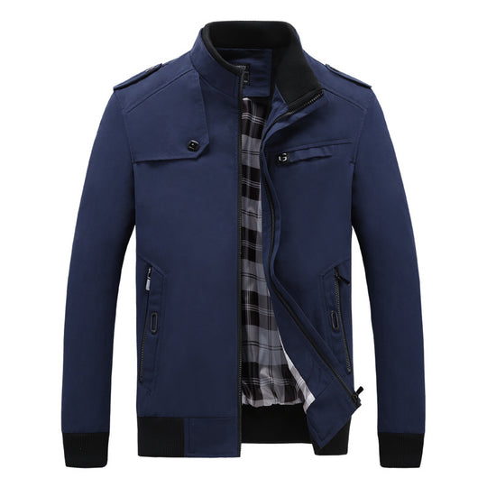 Herren stylische Freizeitjacke im modernen Biker-Stil EB
